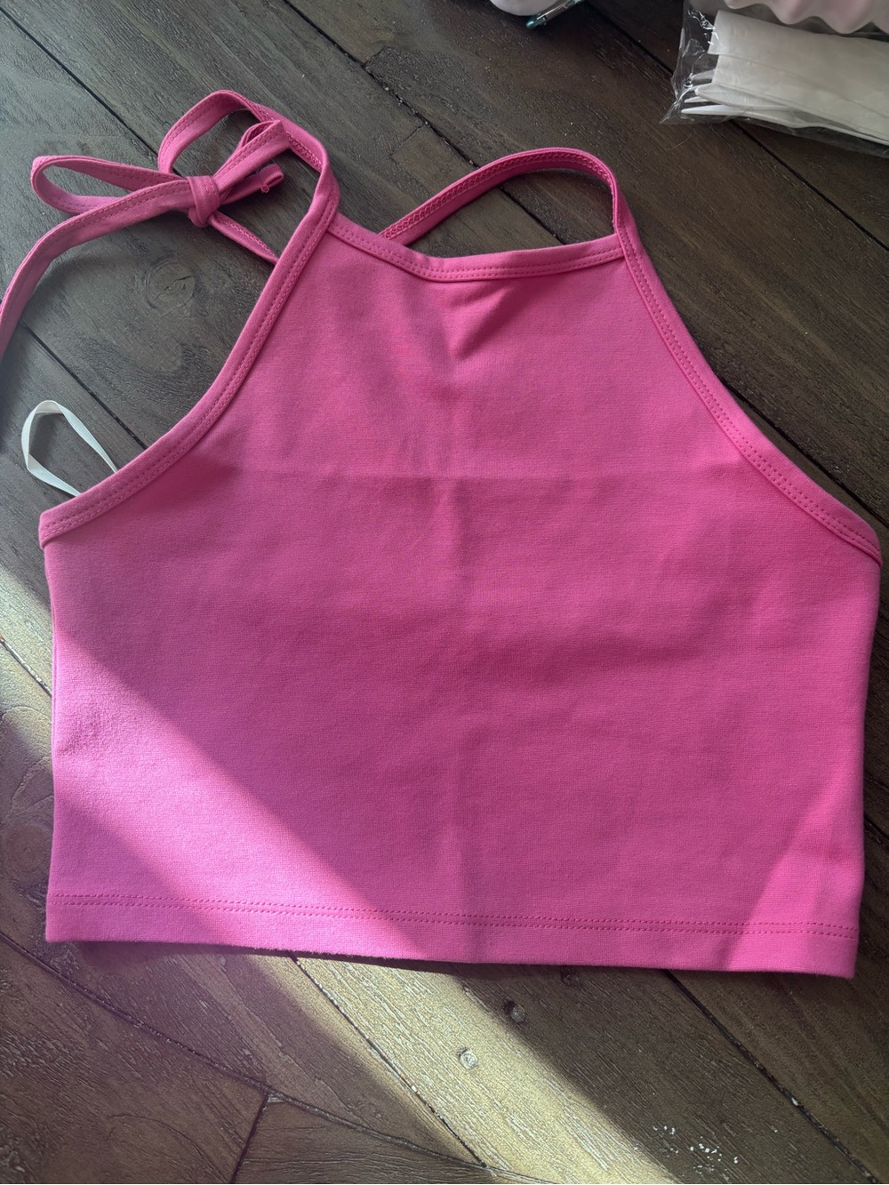 Hot Pink Halter Crop Top